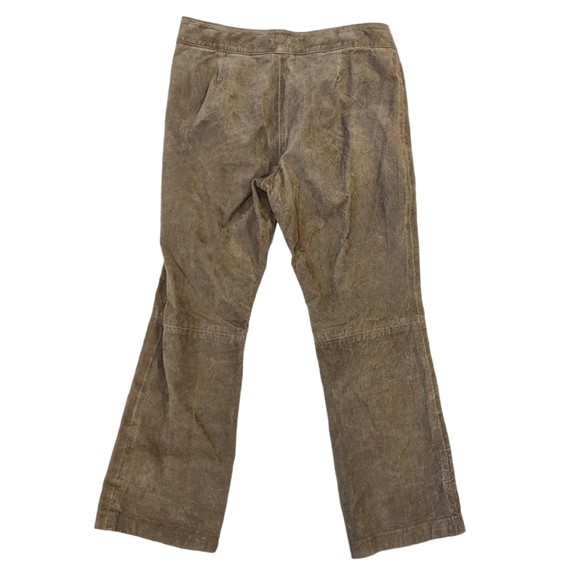 Brown suede straight leg pants size 14 - Picture 2 of 9